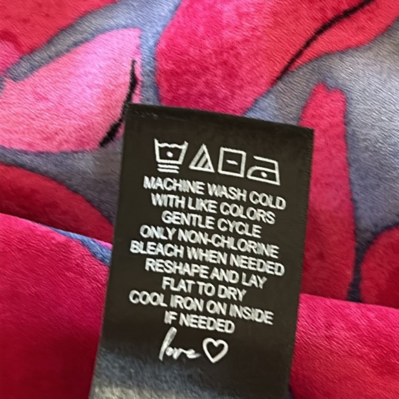 Nic + Zoe Happy Splash Floral Print Top Pink Red Purple XL with MEASUREMENTS! - Picture 11 of 15